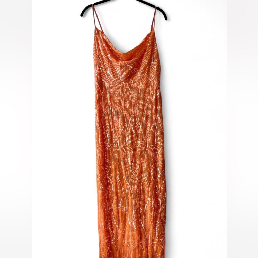 Hello Molly Orange Sequin Dress